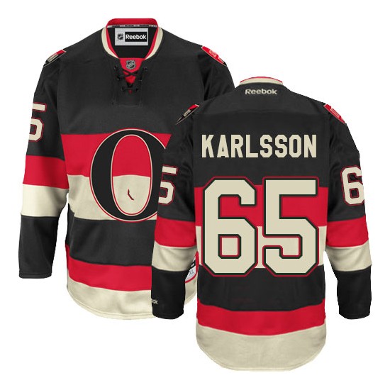 2010s OTTAWA SENATORS KARLSSON #65 REEBOK TEE S/M - Classic American Sports