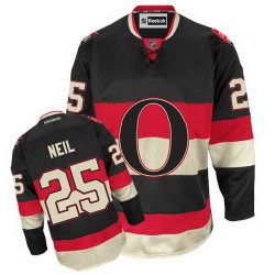 Chris Neil Ottawa Senators Reebok Authentic Black New Third Jersey