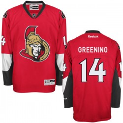 Colin Greening Ottawa Senators Reebok Premier Green Red Home Jersey
