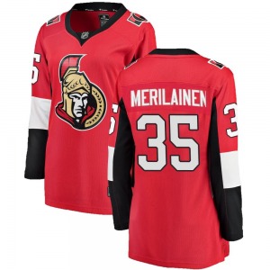 Women's Leevi Merilainen Ottawa Senators Fanatics Branded Breakaway Red Home Jersey