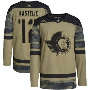 Youth Mark Kastelic Ottawa Senators Adidas Authentic Camo Military Appreciation Practice Jersey