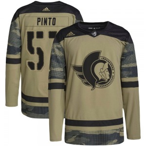 Youth Shane Pinto Ottawa Senators Adidas Authentic Camo Military Appreciation Practice Jersey