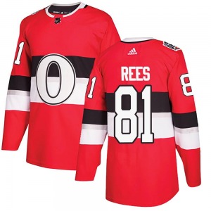 Jamieson Rees Ottawa Senators Adidas Authentic Red 2017 100 Classic Jersey