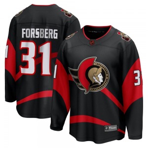 Anton Forsberg Ottawa Senators Fanatics Branded Breakaway Black Special Edition 2.0 Jersey