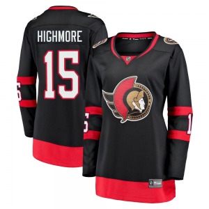 Women's Matthew Highmore Ottawa Senators Fanatics Branded Premier Black Breakaway 2020/21 Home Jersey