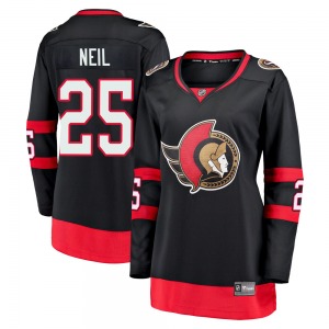 Women's Chris Neil Ottawa Senators Fanatics Branded Premier Black Breakaway 2020/21 Home Jersey
