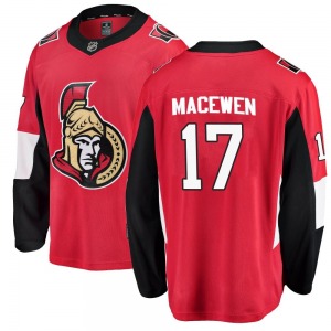 Youth Zack MacEwen Ottawa Senators Fanatics Branded Breakaway Red Home Jersey