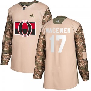 Youth Zack MacEwen Ottawa Senators Adidas Authentic Camo Veterans Day Practice Jersey