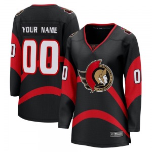 Women's Custom Ottawa Senators Fanatics Branded Breakaway Black Custom Special Edition 2.0 Jersey