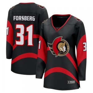 Women's Anton Forsberg Ottawa Senators Fanatics Branded Breakaway Black Special Edition 2.0 Jersey