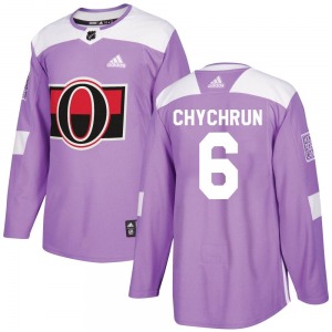 Jakob Chychrun Ottawa Senators Adidas Authentic Purple Fights Cancer Practice Jersey
