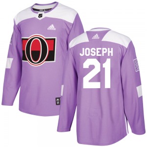 Mathieu Joseph Ottawa Senators Adidas Authentic Purple Fights Cancer Practice Jersey