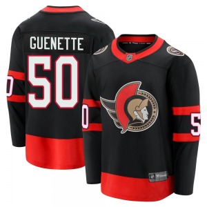 Maxence Guenette Ottawa Senators Fanatics Branded Premier Black Breakaway 2020/21 Home Jersey