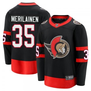Leevi Merilainen Ottawa Senators Fanatics Branded Premier Black Breakaway 2020/21 Home Jersey