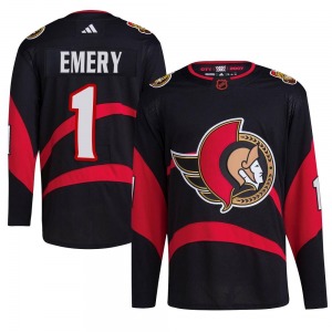 Ray Emery Ottawa Senators Adidas Authentic Black Reverse Retro 2.0 Jersey