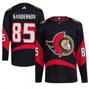Jake Sanderson Ottawa Senators Adidas Authentic Black Reverse Retro 2.0 Jersey