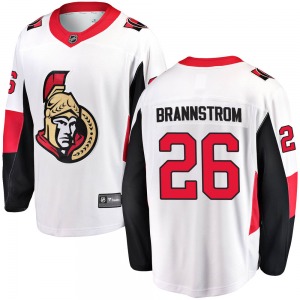 Youth Erik Brannstrom Ottawa Senators Fanatics Branded Breakaway White Away Jersey