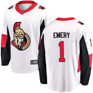 Youth Ray Emery Ottawa Senators Fanatics Branded Breakaway White Away Jersey