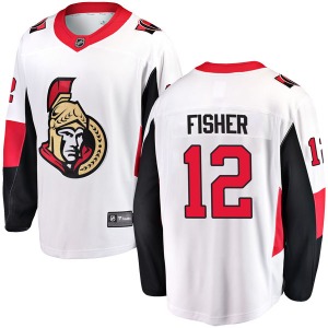 Youth Mike Fisher Ottawa Senators Fanatics Branded Breakaway White Away Jersey