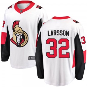 Youth Jacob Larsson Ottawa Senators Fanatics Branded Breakaway White Away Jersey