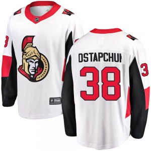 Youth Zack Ostapchuk Ottawa Senators Fanatics Branded Breakaway White Away Jersey