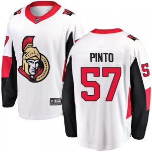 Youth Shane Pinto Ottawa Senators Fanatics Branded Breakaway White Away Jersey