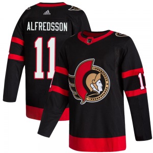Youth Daniel Alfredsson Ottawa Senators Adidas Authentic Black 2020/21 Home Jersey
