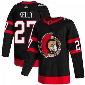 Youth Parker Kelly Ottawa Senators Adidas Authentic Black 2020/21 Home Jersey