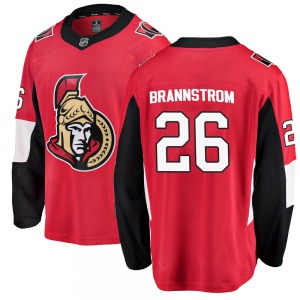 Erik Brannstrom Ottawa Senators Fanatics Branded Breakaway Red Home Jersey