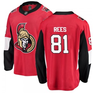 Jamieson Rees Ottawa Senators Fanatics Branded Breakaway Red Home Jersey