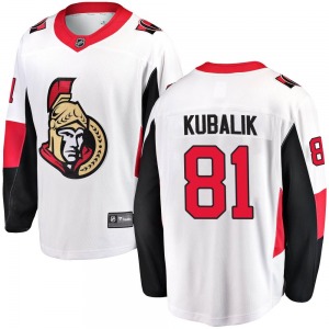 Dominik Kubalik Ottawa Senators Fanatics Branded Breakaway White Away Jersey