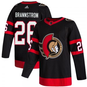 Erik Brannstrom Ottawa Senators Adidas Authentic Black 2020/21 Home Jersey
