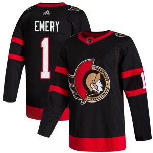 Ray Emery Ottawa Senators Adidas Authentic Black 2020/21 Home Jersey