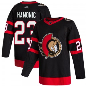 Travis Hamonic Ottawa Senators Adidas Authentic Black 2020/21 Home Jersey