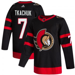 Brady Tkachuk Ottawa Senators Adidas Authentic Black 2020/21 Home Jersey