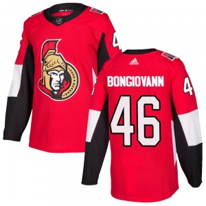 Wyatt Bongiovanni Ottawa Senators Adidas Authentic Red Home Jersey