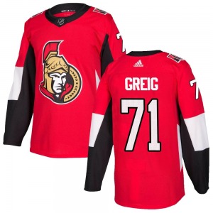 Ridly Greig Ottawa Senators Adidas Authentic Red Home Jersey