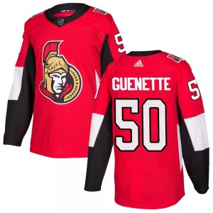 Maxence Guenette Ottawa Senators Adidas Authentic Red Home Jersey