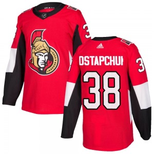 Zack Ostapchuk Ottawa Senators Adidas Authentic Red Home Jersey