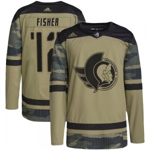 Mike Fisher Ottawa Senators Adidas Authentic Camo Military Appreciation Practice Jersey