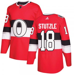 Youth Tim Stutzle Ottawa Senators Adidas Authentic Red 2017 100 Classic Jersey