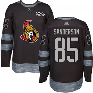Jake Sanderson Ottawa Senators Authentic Black 1917-2017 100th Anniversary Jersey