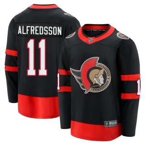 Youth Daniel Alfredsson Ottawa Senators Fanatics Branded Premier Black Breakaway 2020/21 Home Jersey