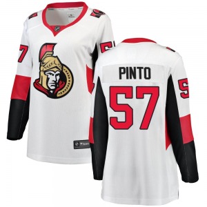 Women's Shane Pinto Ottawa Senators Fanatics Branded Breakaway White Away Jersey