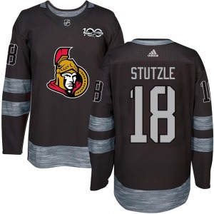 Youth Tim Stutzle Ottawa Senators Authentic Black 1917-2017 100th Anniversary Jersey